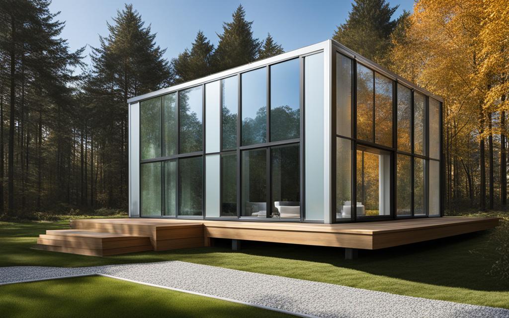 Casa tipo cubo de arquitectura moderna con ventanas de Termopanel