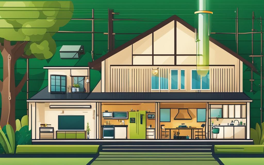 Ilustración de Casa residencial con Eficiencia energética